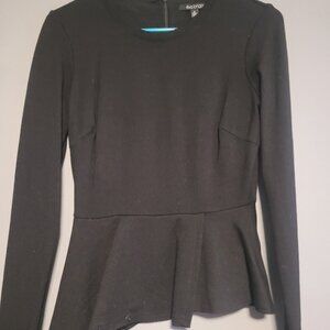 Asymmetrical Black Blouse